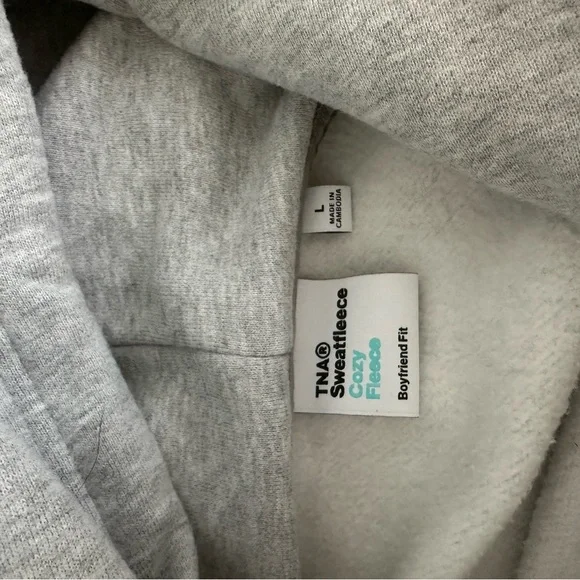 TNA Gray Sweatshirt Hoodie with Drawstrings - Picture 4 of 4